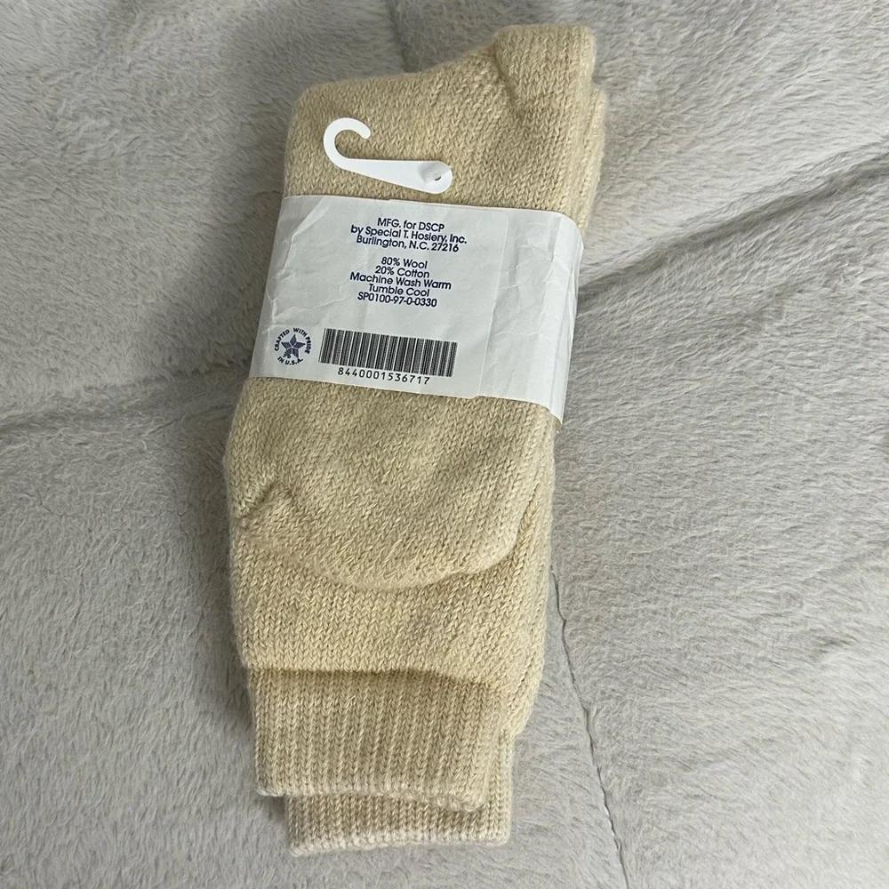 DSCP Men's Khaki Socks Wool Cotton Natural Fibers Size 10 Military Forces - Picture 2 of 2